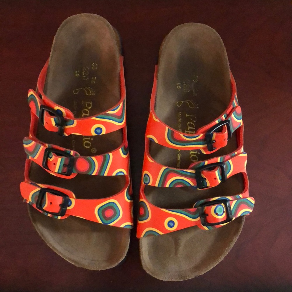 Rare multi color Birkenstocks. NWOT
